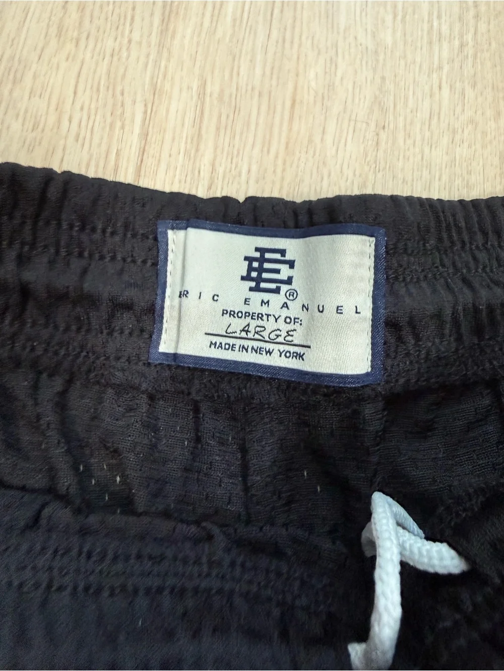 Eric Emanuel Black Athletic Mesh Shorts with White large - Picture 2 of 7